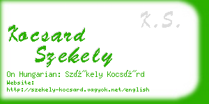 kocsard szekely business card